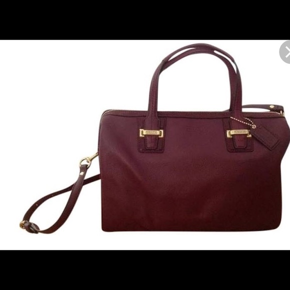 Coach leather Bordeaux bag - Picture 4 of 8